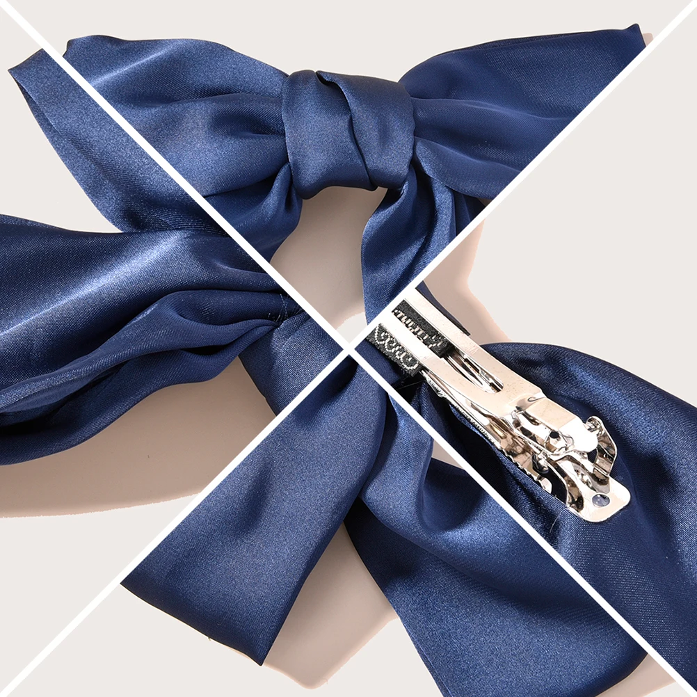 

2pcs Silk Bow Hairpin Women Decoration Barrette For Girls Hair Accessory Elegant Hairpin Daily Use Hair Accessory