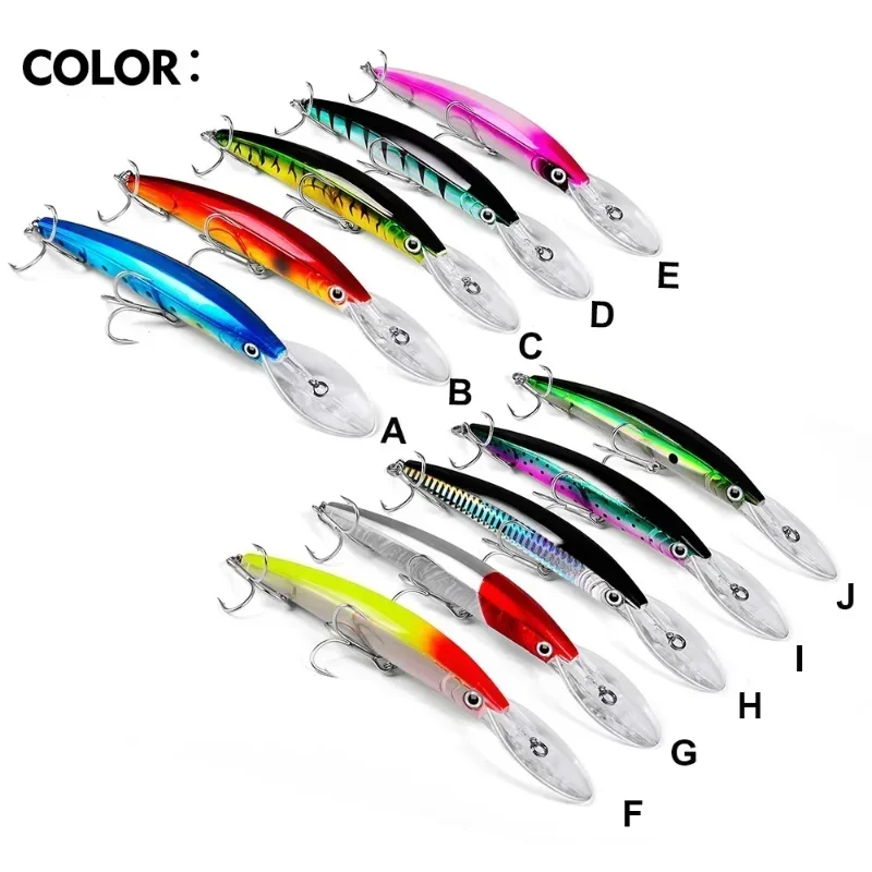 1pcs Big Catch Fishing Lures -10 Colors 17cm 27g Minnow Plastic Hard Baits and FishingLure Swimbait for Fly Fishing