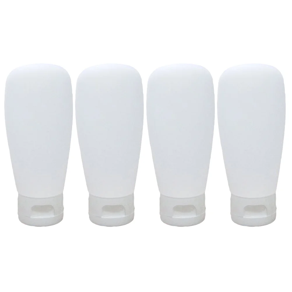 

4 Pcs Bottles Portable Travel Makeup Sub Dispensers Safe Refillable Reusable Compact Lightweight Leakproof