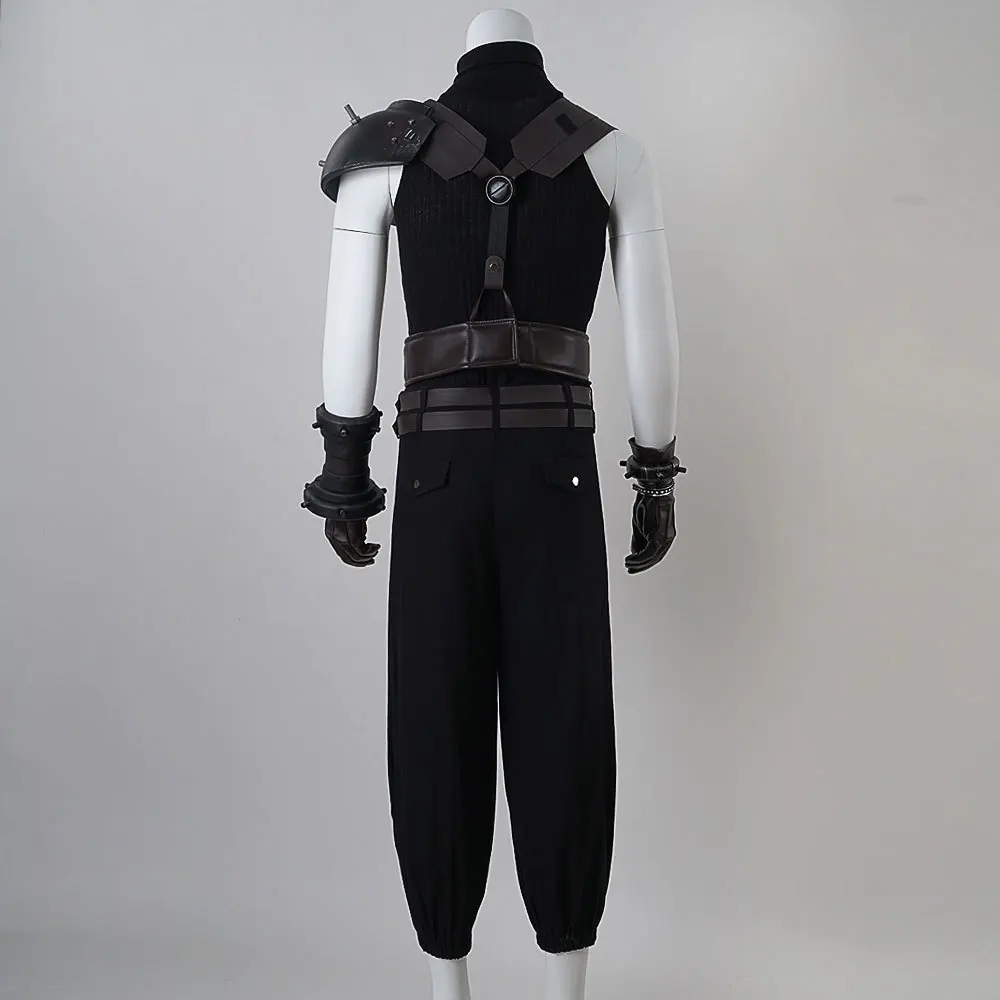 Game Final Cosplay Fantasy Cloud Strife Costume Fantasia FF7 Adult Men Vest Pants Belt Wig Outfits Halloween Carnival Party Suit