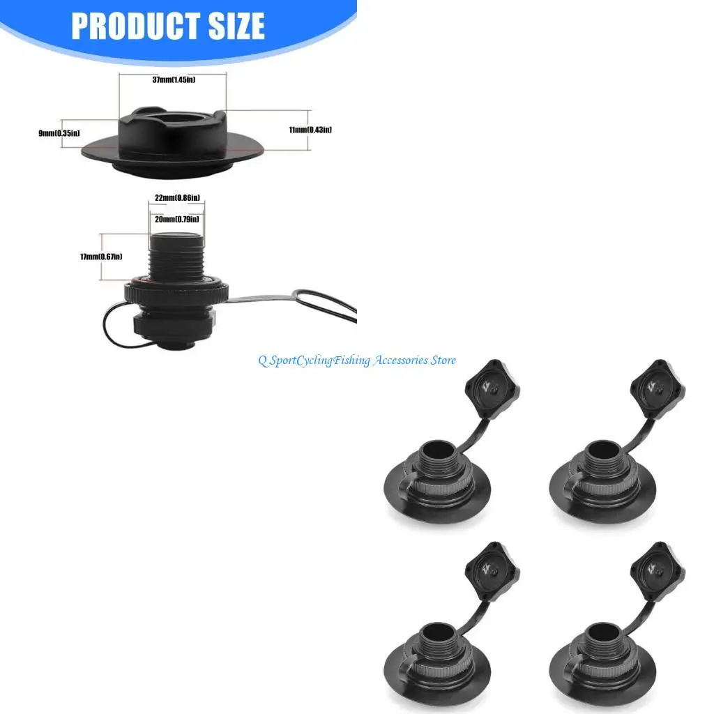 

4 лота сменных воздушных клапанов для водных видов спорта, быстрая установка клапанов для лодок, замена