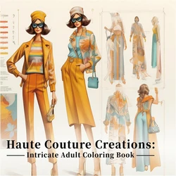 1pc Art Coloring Book 22 Page Gift For Birthday Party Graffiti Painting Drawing Haute Couture Creations Intricate Adult