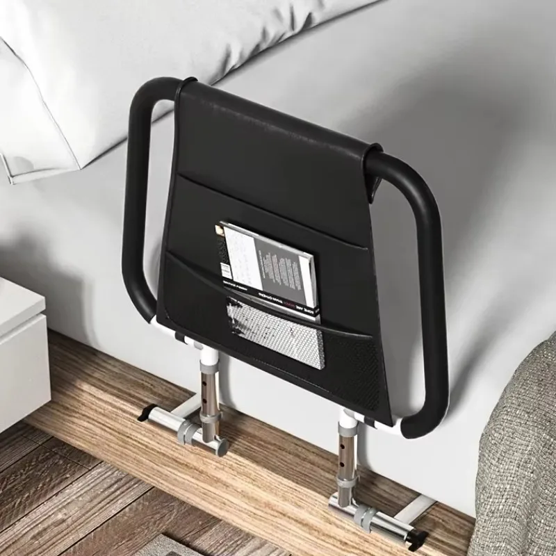 Home Adult Steel Bed Assist Rail Handle Bedside Grab Rail With Rope Eldery Assist