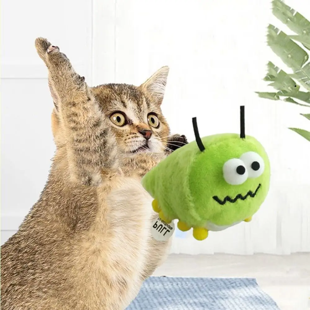 

2Pcs Pet Supplies Soft Cat Worms Mint Toys Interactive Teething Cat Plush Toys Bite-Resistant Chewing Cat Sound Toys for Pets