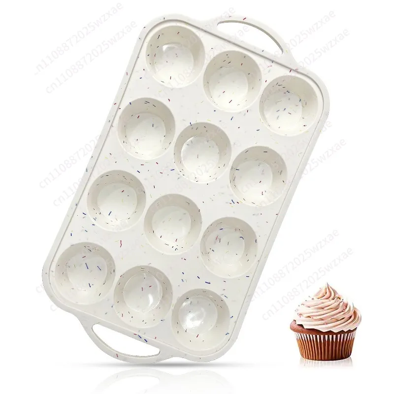 12 cup baking pan silicone food grade mold 24 even baking cake mold