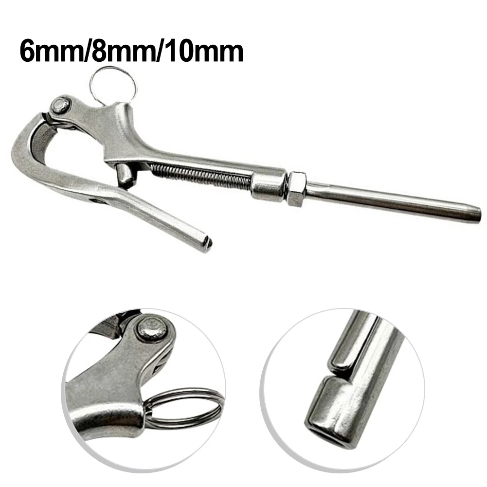 6/8/10MM Openable Pelican Hook 316 Stainless Steel Shackle Quick Release Handrail For Marine Boat Guard Rail