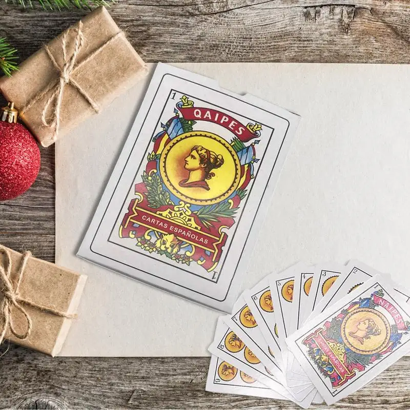 Naipes españoles divertidos, juego de cartas de póker español, resistente al agua, 50 cartas, juego de mesa de fiesta familiar, cartas de póker de papel español