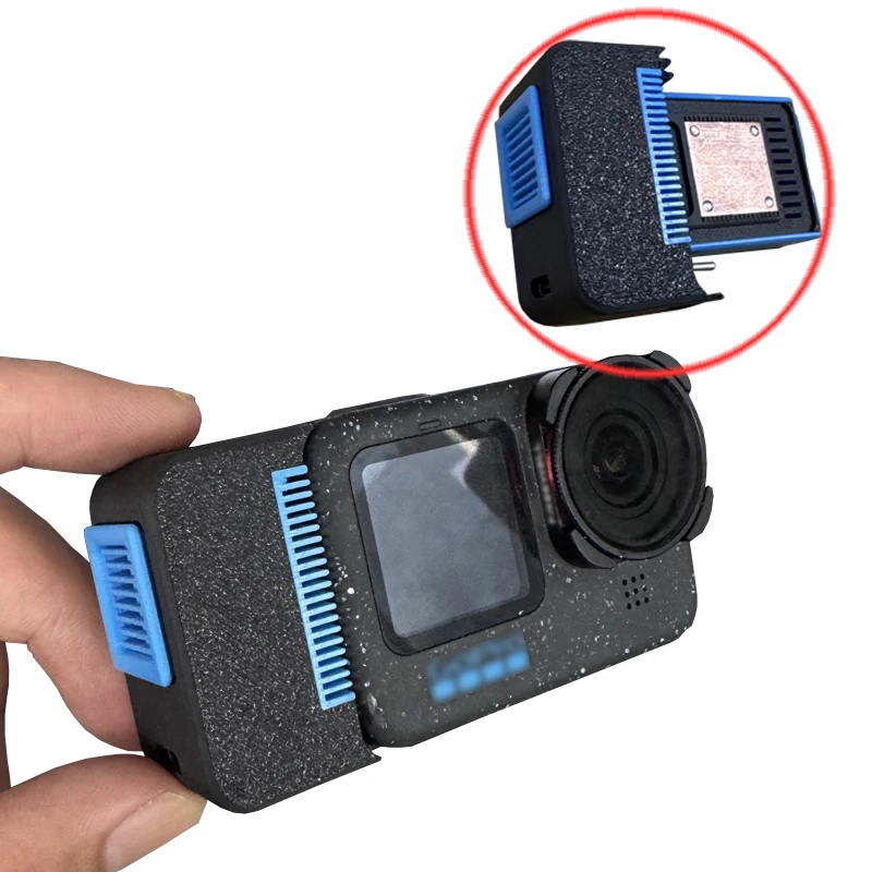 1PCS Action Camera Air-cooled Radiator Cooling Fan 3D Printed Shell Support Type-C-Type-C Data Cable for GoPro 9/10/11/12/13