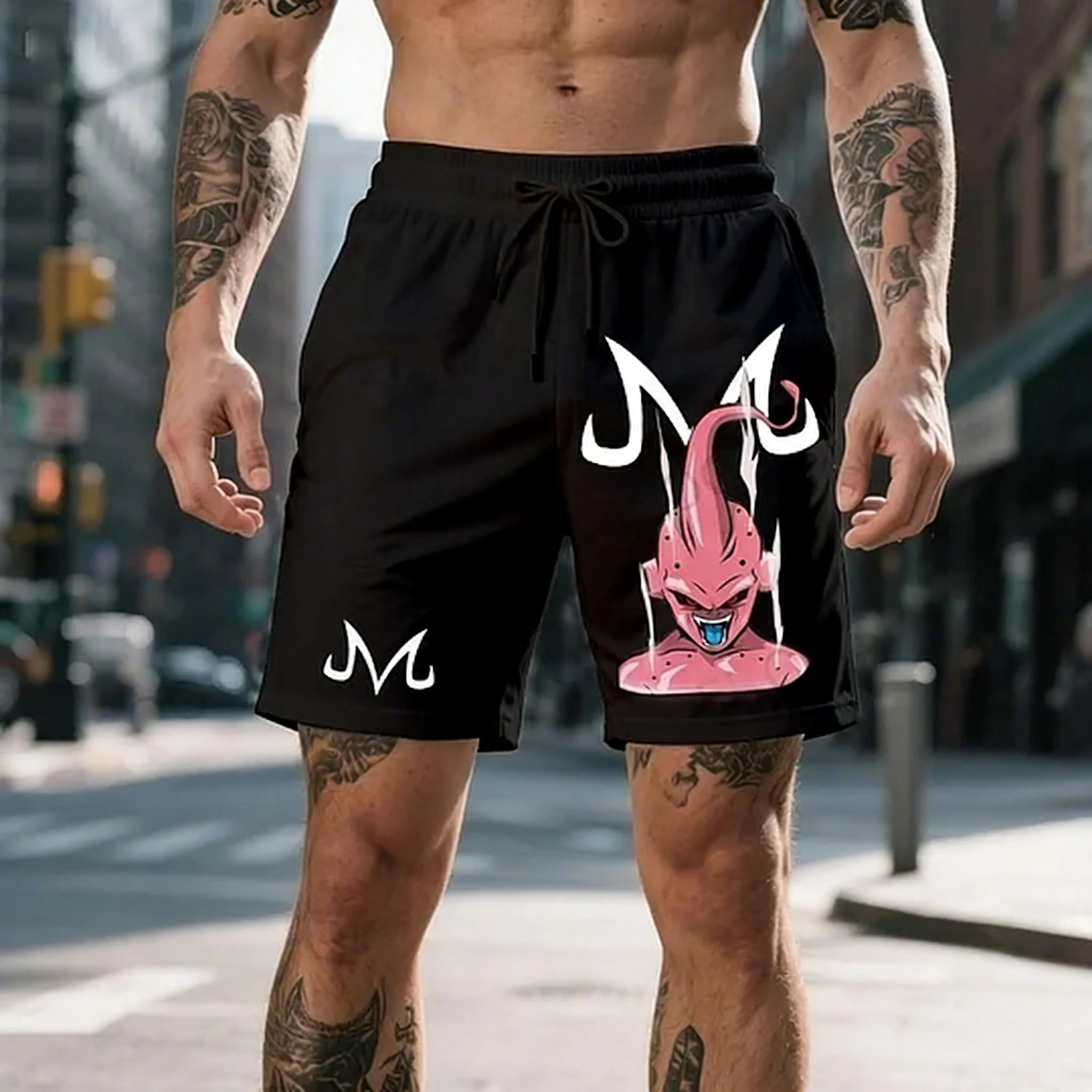 Dragon Ball Z Magic Man Buou Shorts M Standard Classic Logo Casual Pants Comic Show Peripheral Shorts Sports Casual Men's Shorts