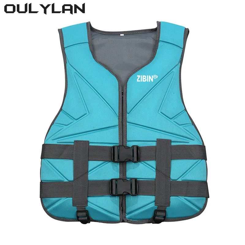 Oulylan Neoprene Safety Vest Rescue Boats Life Jacket Vest Water Sports Kayaking Surf Drifting for Adult Children Life Jacket