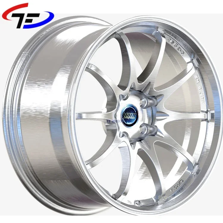 17x10J 5x114.3 Brush Silver Rays Racing Car Forged Wheels CE28