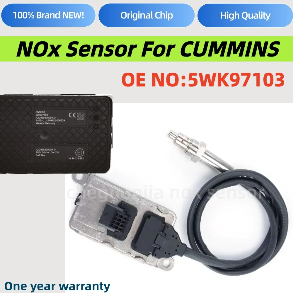 

5WK97103 NOx Sensor Nitrogen Oxide Sensor For CUMMINS 24V Diesel Engine A2C38430000-01