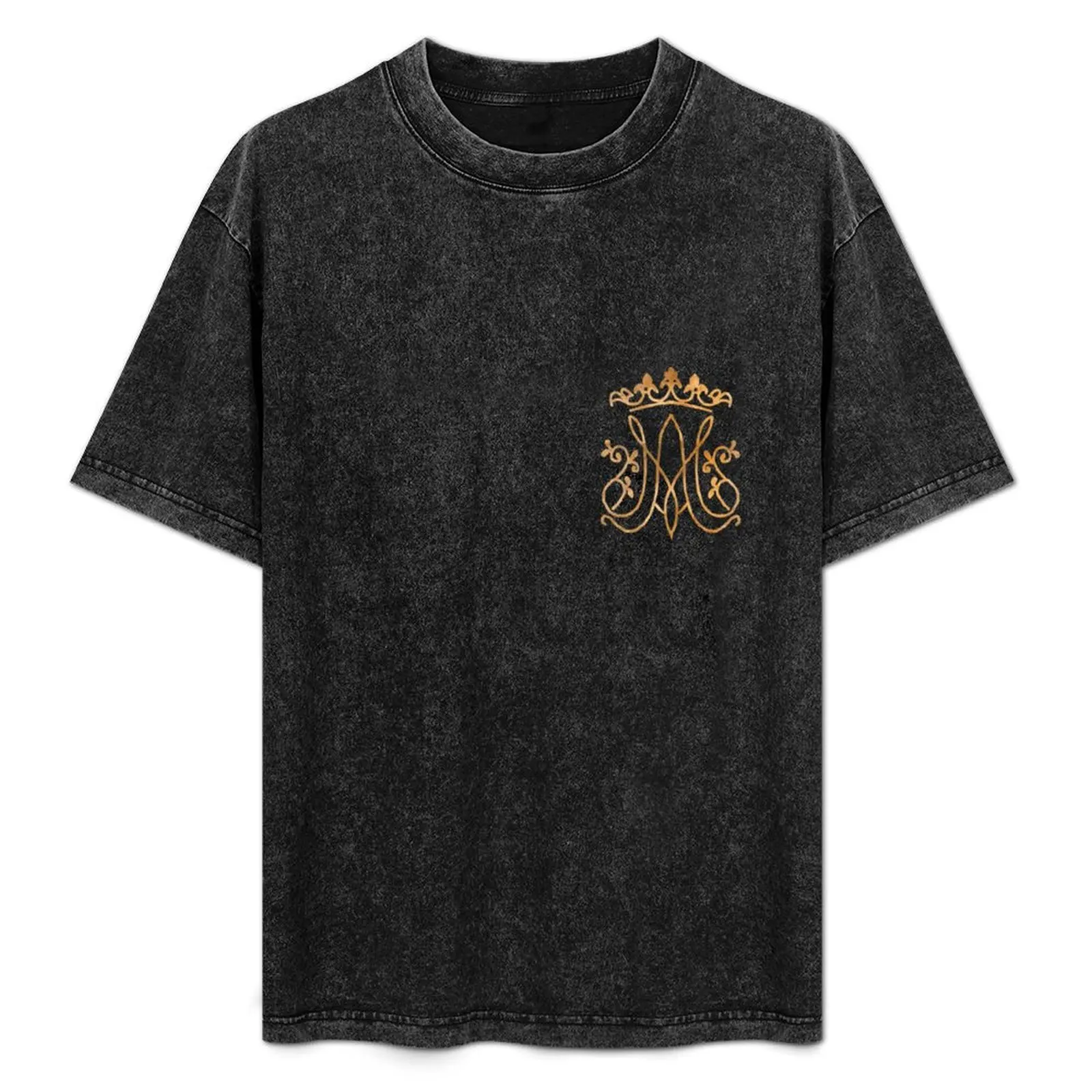 

Ave Maria monogram T-Shirt Standard Fit Solid Tee Shirt
