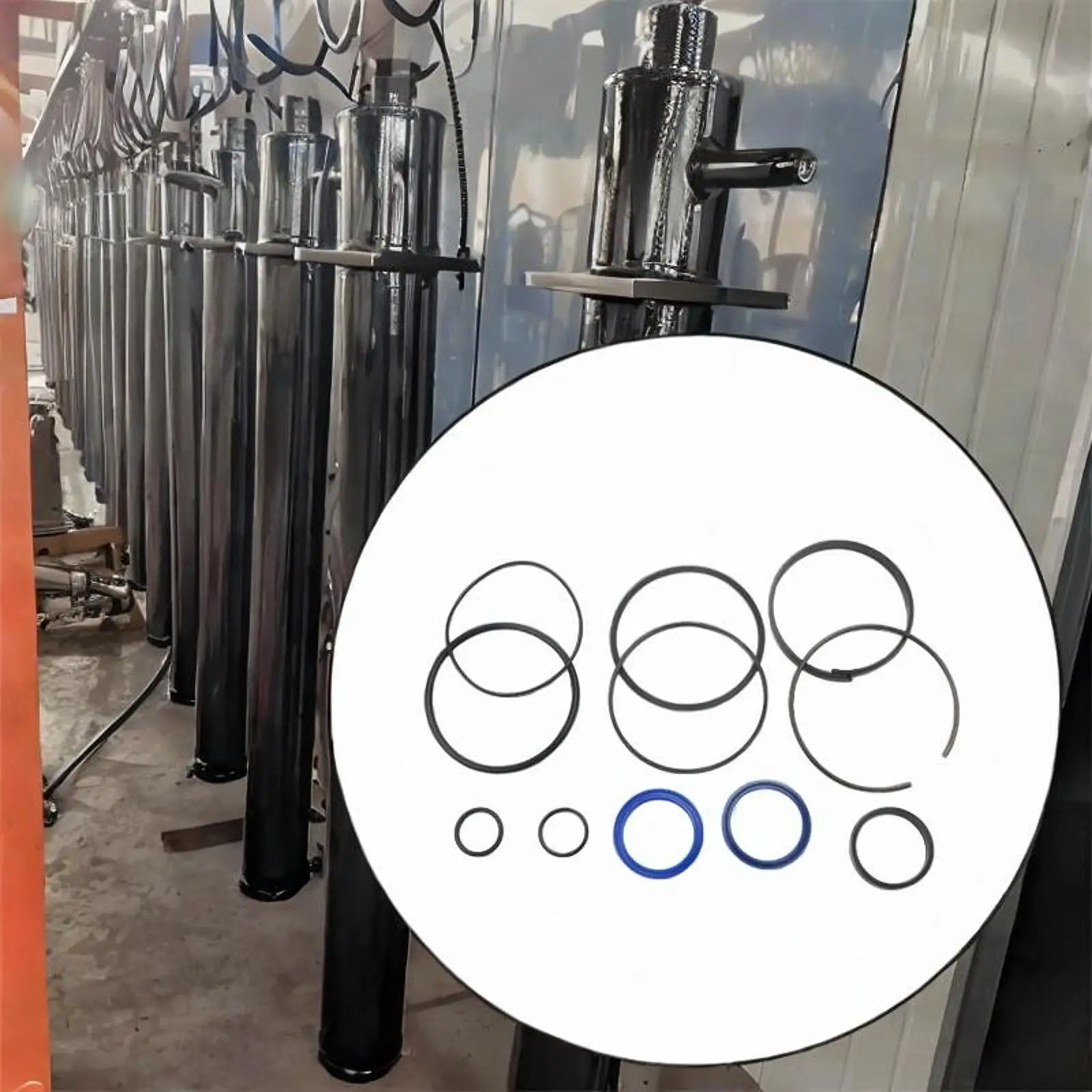 

Комплект уплотнений для восстановления цилиндра гидравлического бревна, обновление премиум-класса, сменный аксессуар для стержневых цилиндров диаметром 4,5 дюйма x 1,75 дюйма