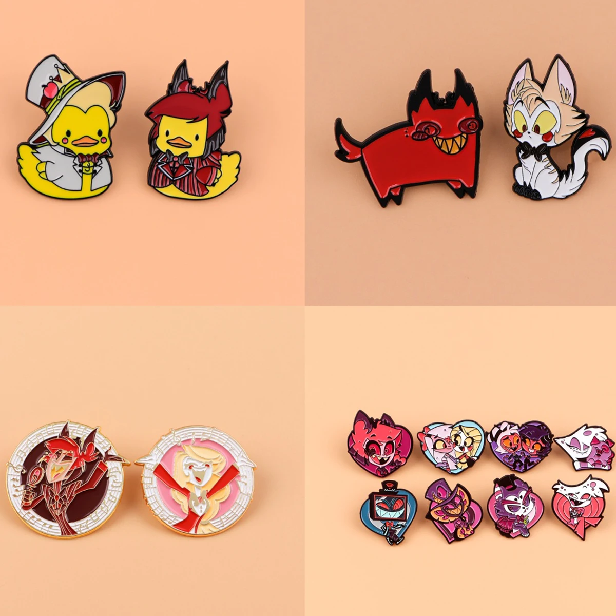 

2-8pcs/set Cartoon Duck Enamel Pins Anime Brooch Lapel Pins Badge on Backpack Jewelry Clothing Accessories Gifts for Friends