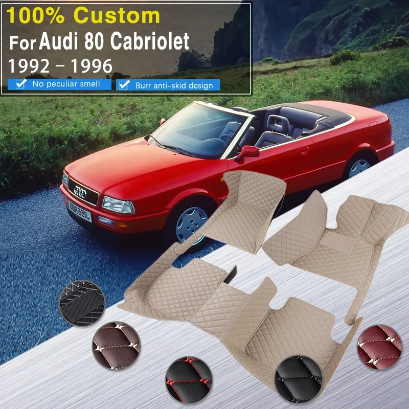 

Quality Car Floor Mats For Audi 80 Cabriolet B4 1992 1993 1994 1995 1996 Water Proof Pads Floor Carpet Car Mats Full Set Car Acc