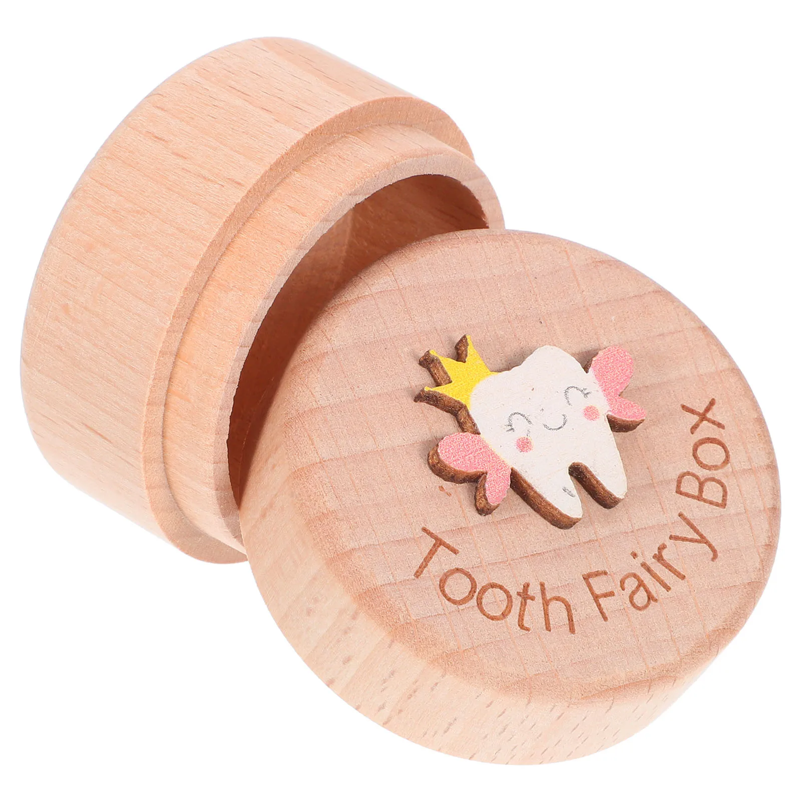 

Wooden Children Baby Tooth Box Keepsake ganizer Dustproof Storage Container Kids Teeth Collection Holder for Losing
