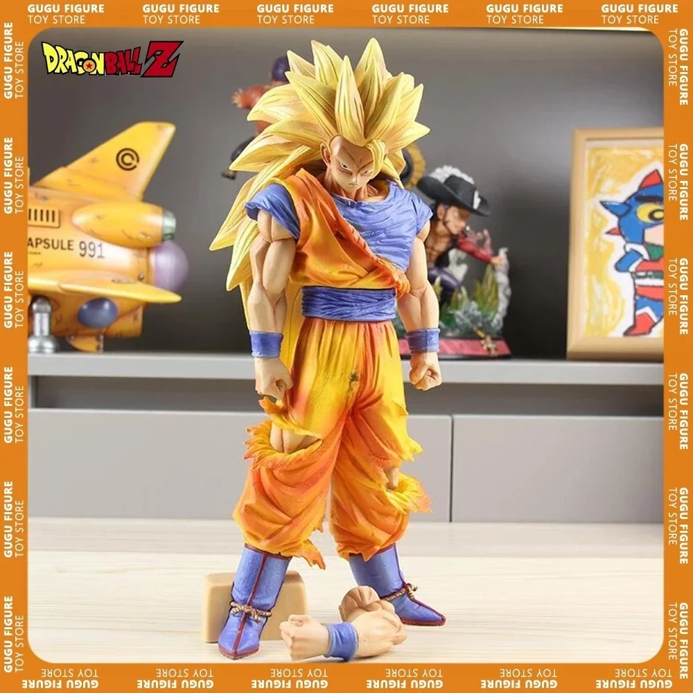 

32cm Dragon Ball Z Goku Anime Figure Super Saiyan 3 Statue Model Collection Room Decoration Toys Birthday Kids Gift