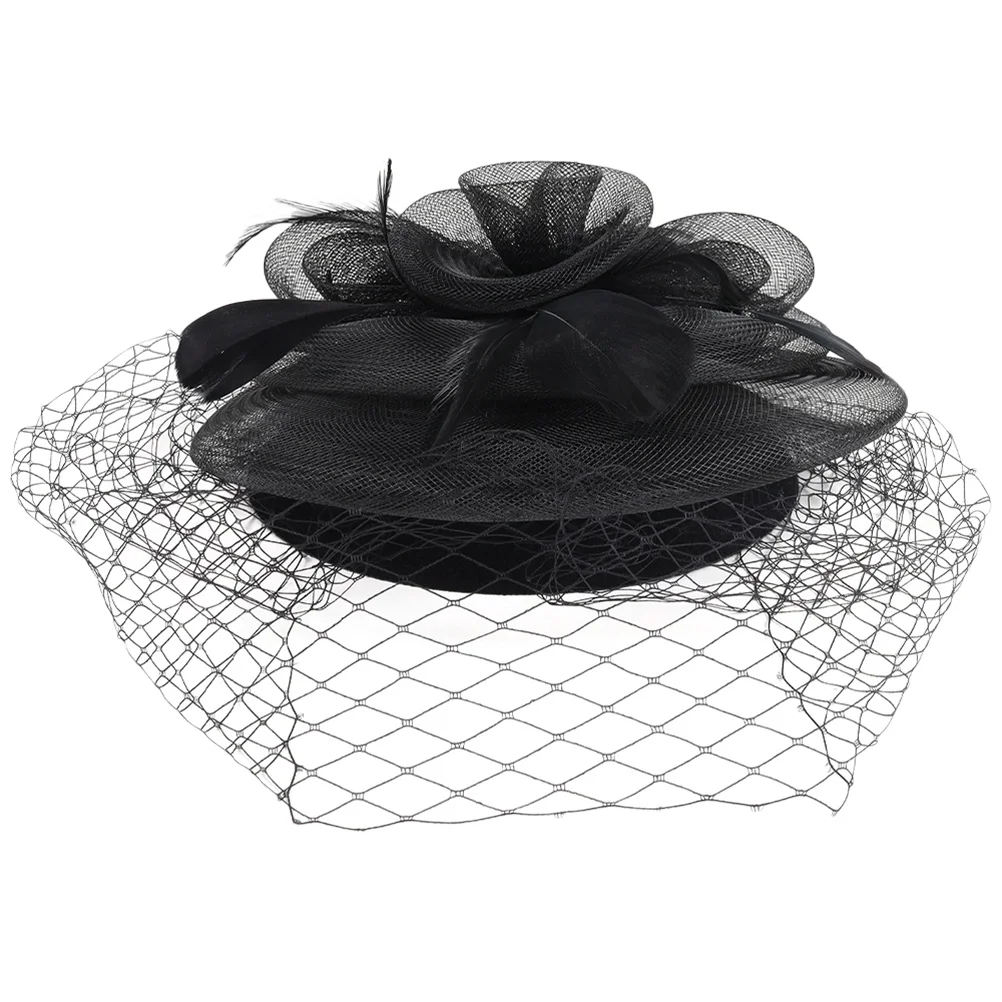 

Wedding Bride Fascinator Headband Women Hair Accessories Tea Party Hat Removable Clip Elastic Fits Most Sizes