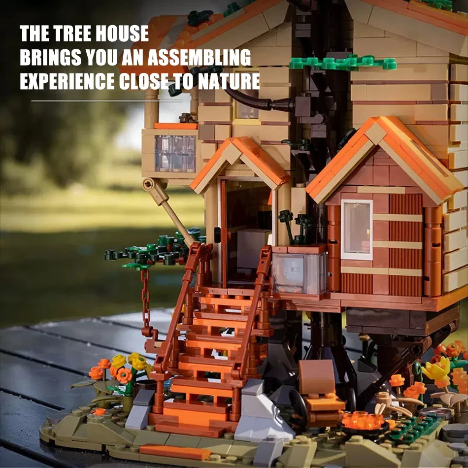 1711 PCS Four Seasons Tree House Model Building Blocks Creative Forest House Assembly mattoni fai da te giocattoli regalo di natale per bambini