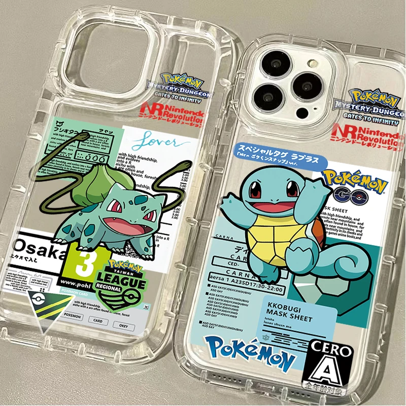 Cartoon P-Pokemon Clear Case for Samsung Galaxy A15 A55 A05 A05S A14 A24 A13 A23 A73 A12 A22 A32 A52 A52S A72 A31 A51 A71 Cover