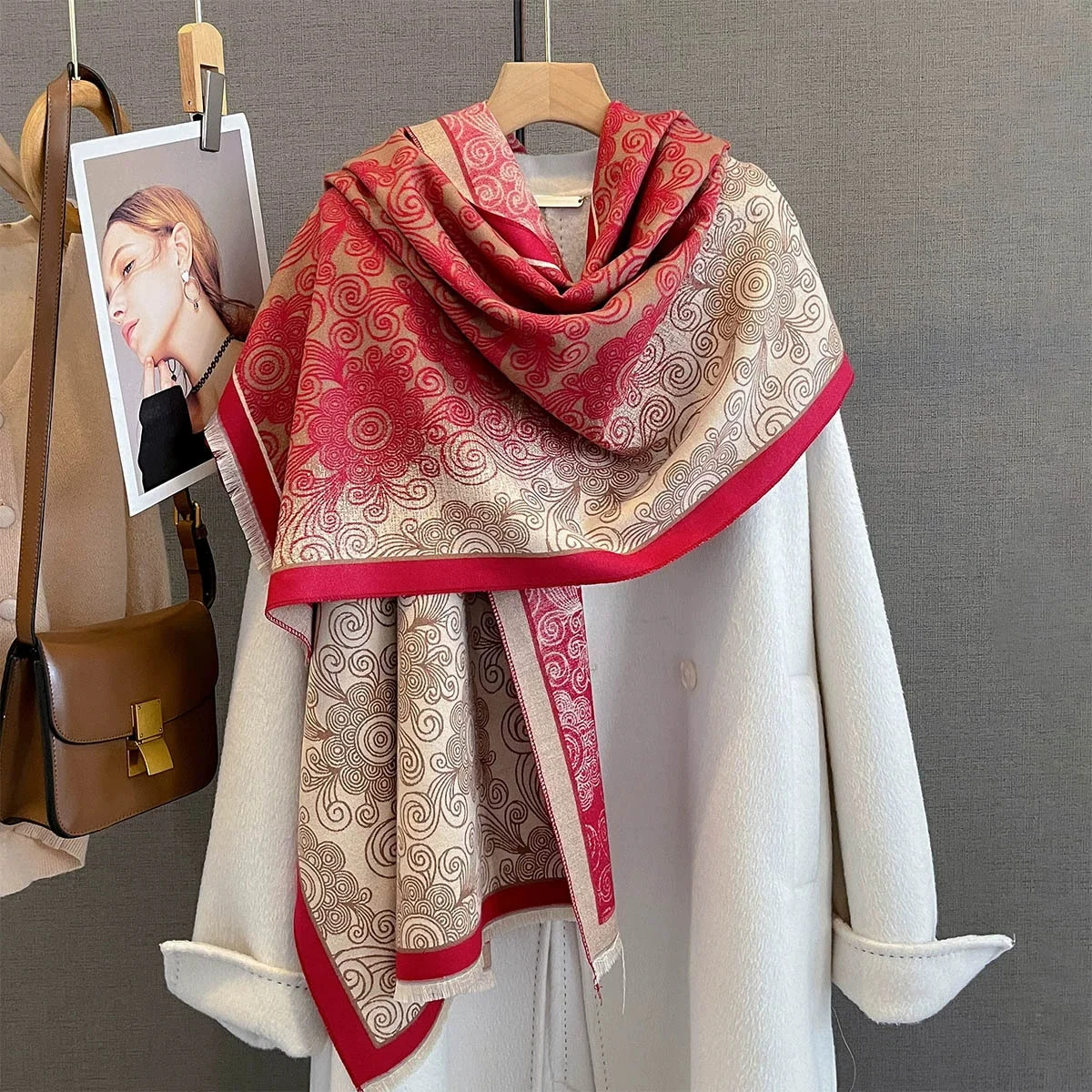 

Female Cashmere Scarf Autumn Winter Travel Shawl Wrap Women Thick Warm Scarves Lady Bufanda Luxury Blanket Echarpe Pashmina New