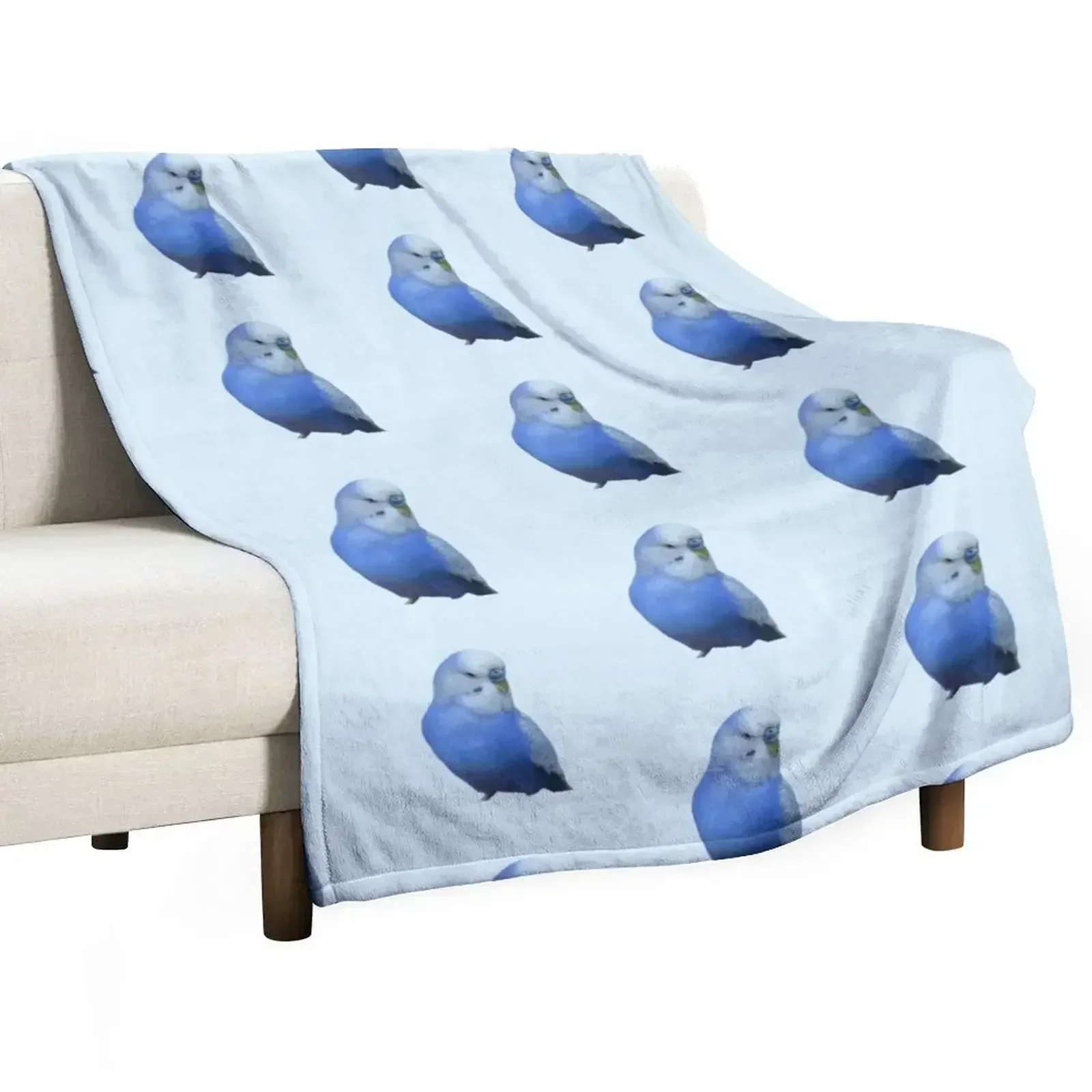 Blue Budgie Parakeet Lovers Design Throw Blanket Summer Sleeping Bag Blankets