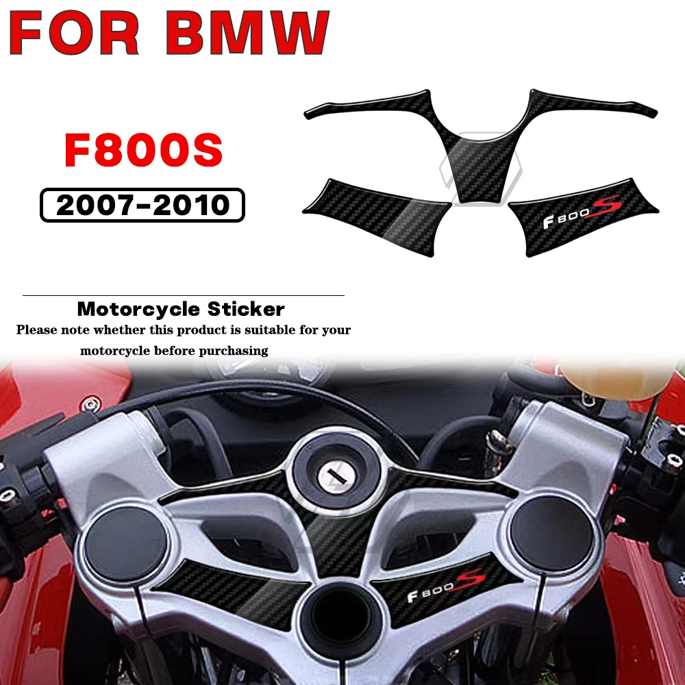 

For BMW F800S 2007 2008 2009 2010 Motorcycle Stickers Carbon Fiber Asppearance Decal Upper Triple Yoke Defender