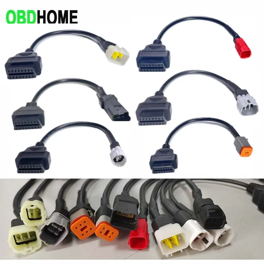 Cable OBD para motocicleta, adaptador de 16 Pines, tipo EFI, 3 pines, 4 pines, 6 pines, para Kawasaki, KTM, Suzuki, Harley, 4P, 6P, Yamaha, Honda a