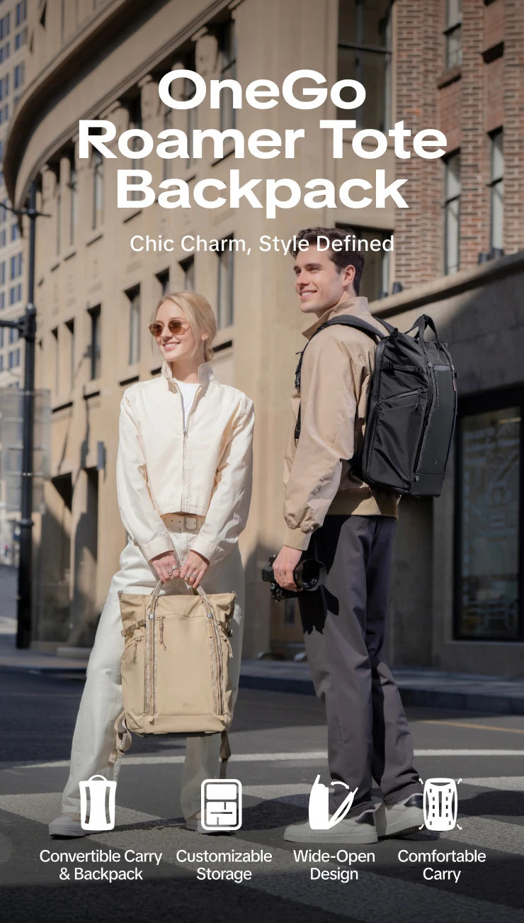 PGYTECH OneGo Roamer Kamera-Rucksack 18L, Wasserabweisender Casual Tote-Rucksack mit Doppeltragegurt, Passend für DSLR/Spiegellose Kameras – Detail 1