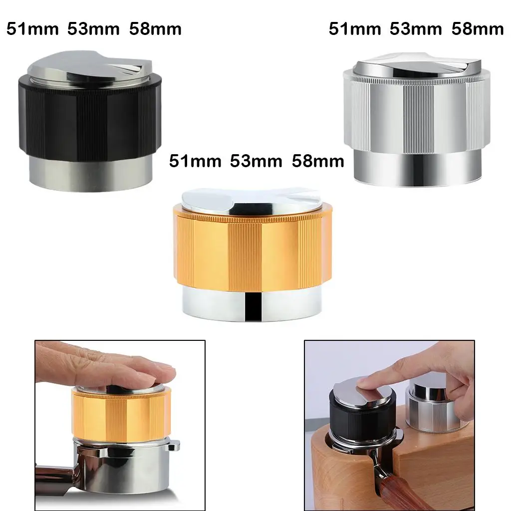 Tamper kopi kepala 51/53/58mm, Leveler kopi bubuk kedalaman dapat disesuaikan