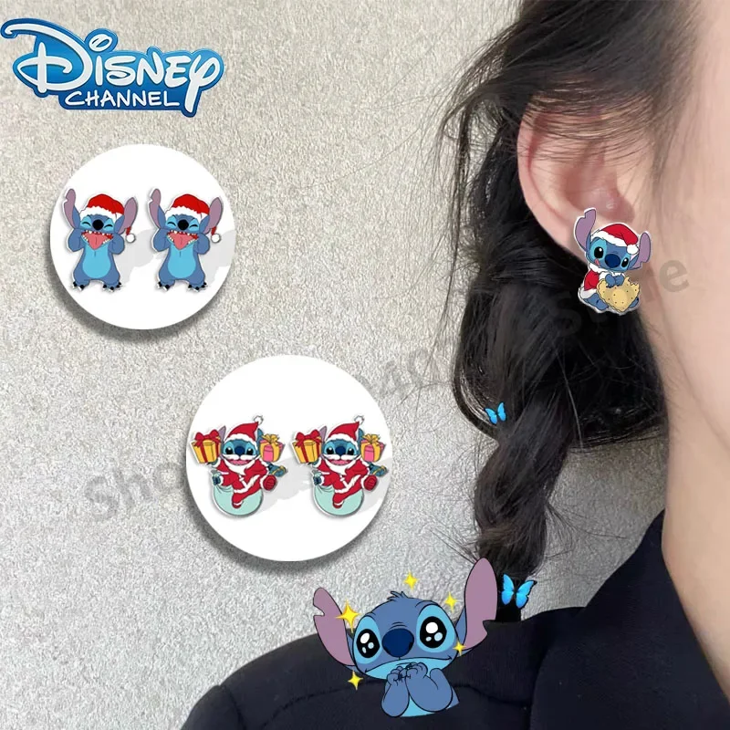 

Disney Lilo & Stitch Earrings Christmas Cute Cartoon Animation Fashion Acessories For Girls Holiday Gifts Delicate Jewelry