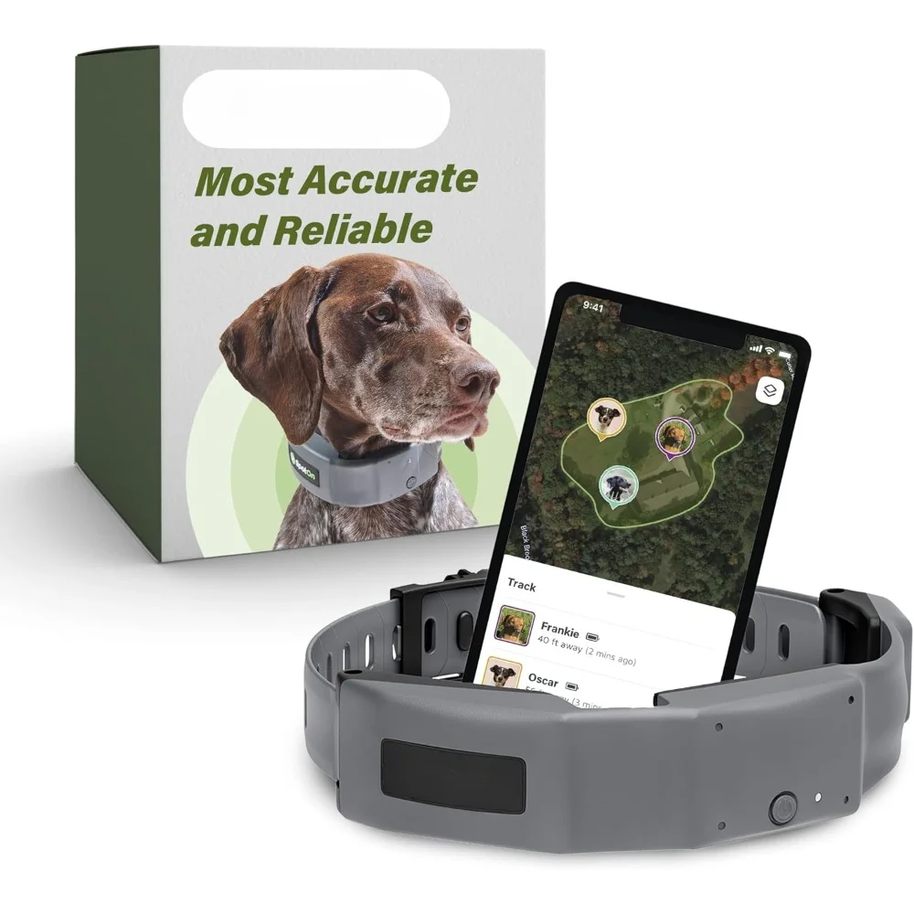 

GPS Dog Fence, App Based Wireless Dog Fence Collar, Waterproof, Reliable 128 Satellite Network GPS Dog Fence System