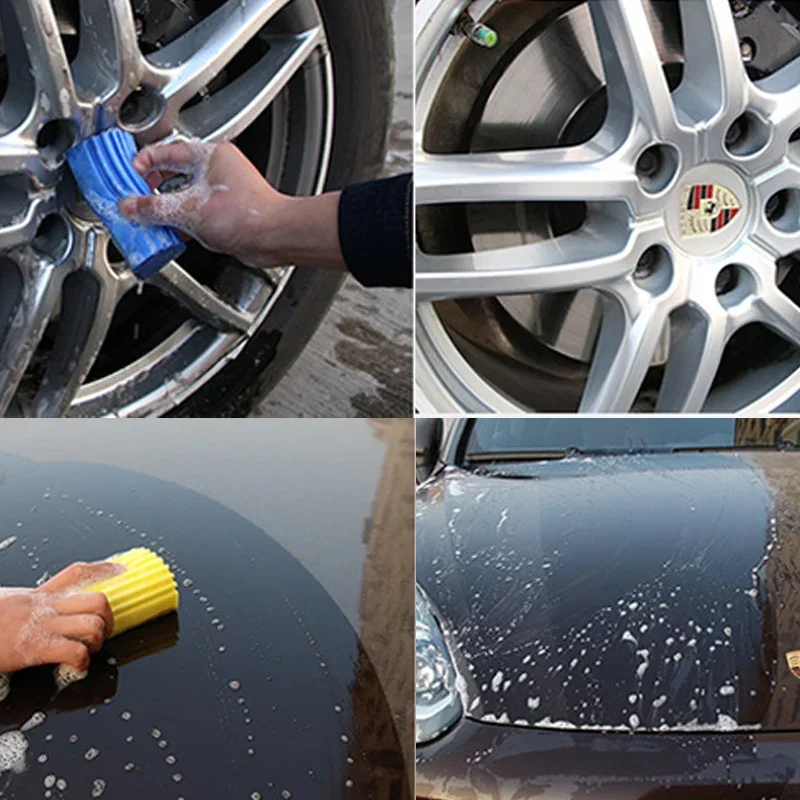 3Pcs/5Pcs Damp Clean Duster Sponge Home Car Wet Cleaning Sponge Duster Reusable Detailing Wash Brush Auto Cleaning Accessories