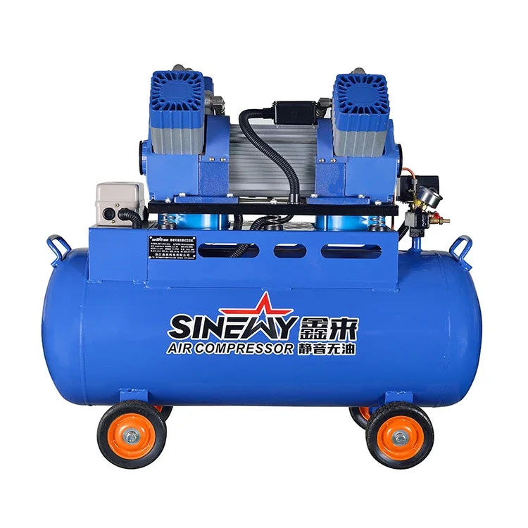 Sinewy Compresor De Aire 100L 2.2Kw 3Hp Oem Available Industrial Ultra Silent Compressors Oil Less Painting Air Compressor