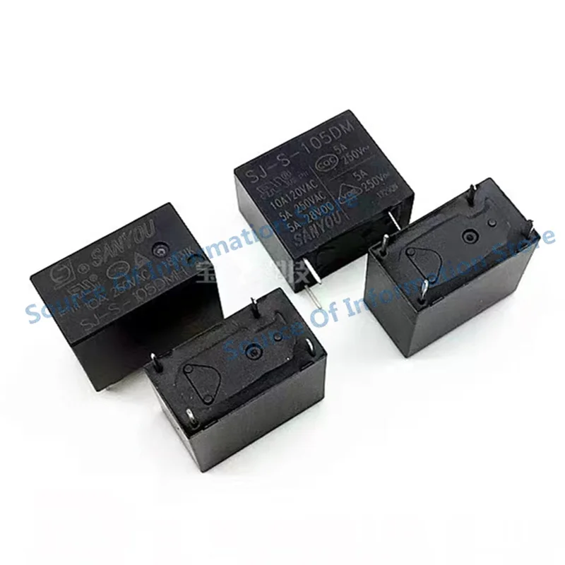 20PCS SJ-S-112DMH 124DM 5V 12V 24V 5A/10A 4Pin Miniature Power Relay 100% New original