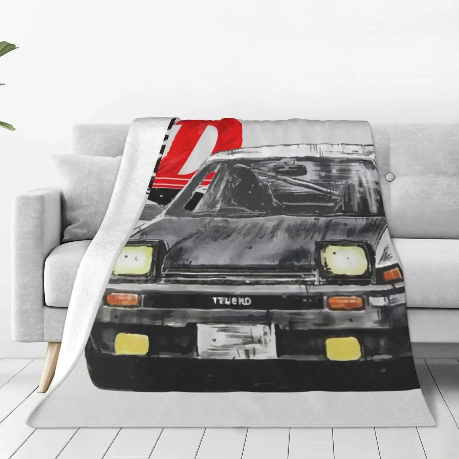 Intial-D Akina'S Pride New Arrival Fashion Leisure Warm Flannel Blanket Jdm Initial D Takumi Fujiwara Ae86 Trueno Race Car