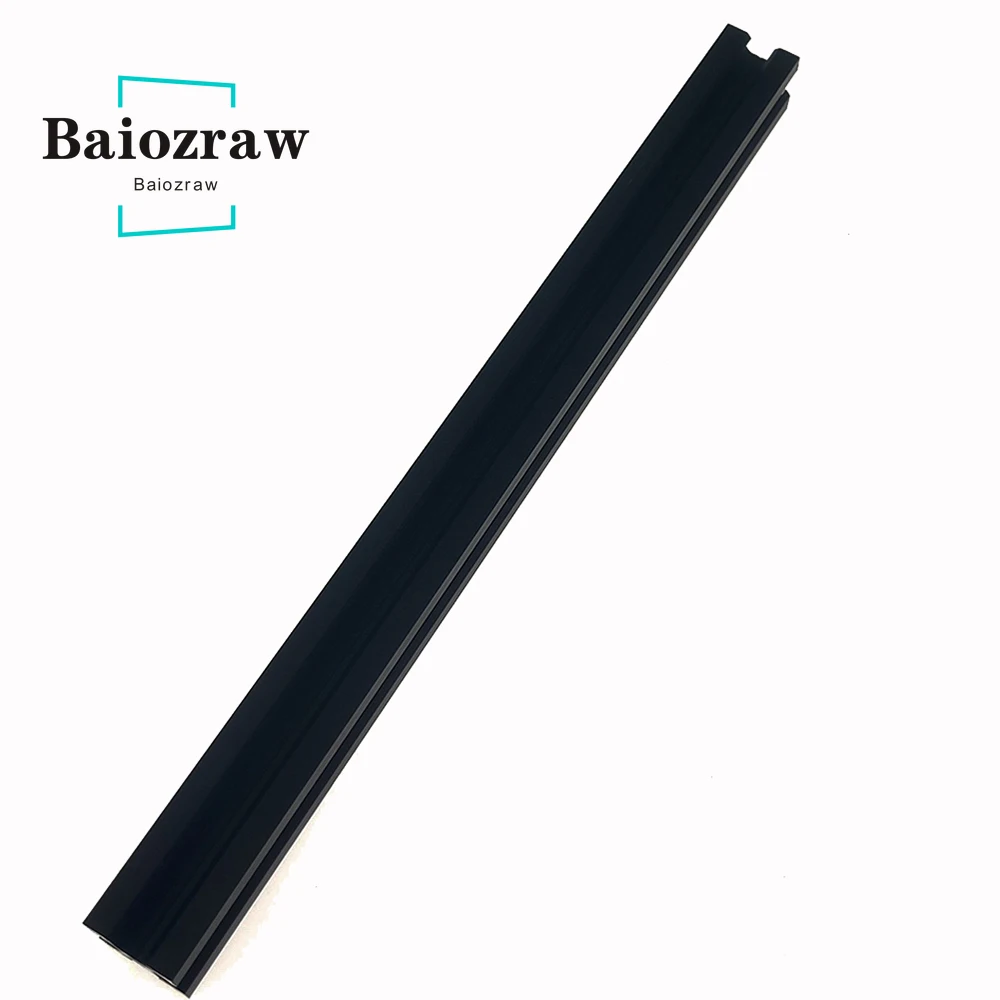 1PCS Schwarz 100-800mm 2020 V-slot Aluminium Profil Extrusion Für 3D Drucker CNC Gravur Maschine schießen Track Holzbearbeitung DIY