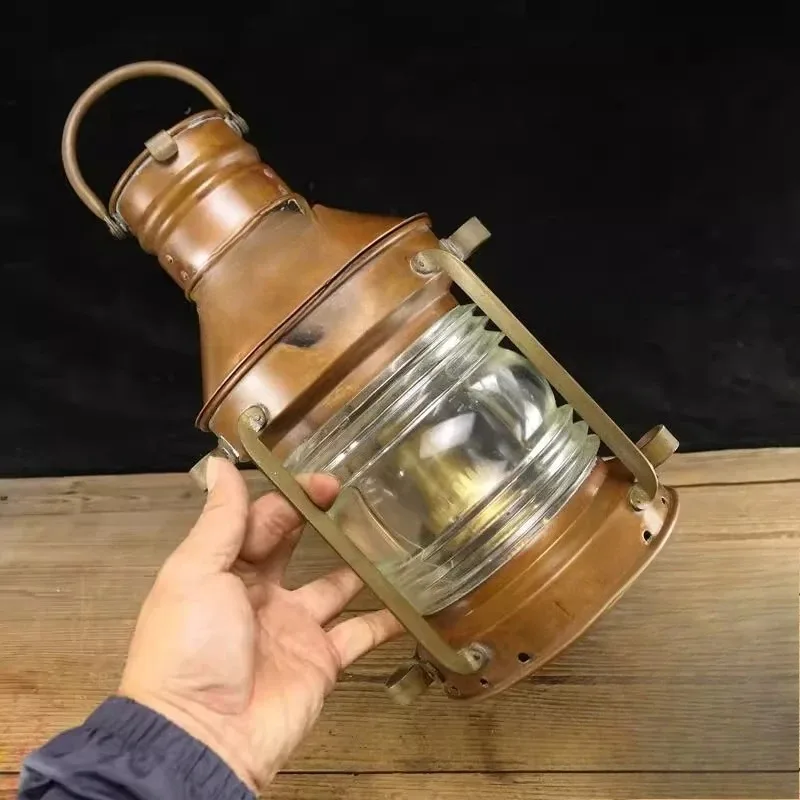 Western All Copper Vintage Medievale Rame Light Hong Kong Barca Old Side Rame Horse Light Camp