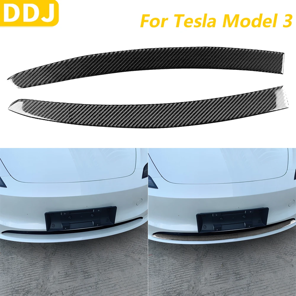 

Для Tesla Model 3 Highland 2023-2025 углеродное волокно, передний бампер, спойлер, панель, накладка, автомобильные аксессуары, декоративная наклейка