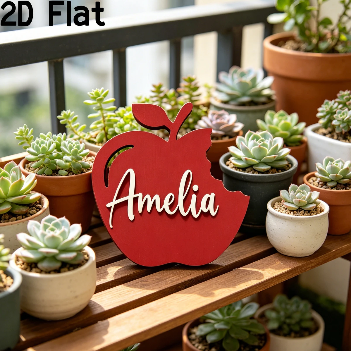 Home Decor Names - パーソナライズされた赤いリンゴの木製名札、パーティーデコレーション、家の装飾、飾り板、写真撮影用小道具、DIYペイント可能、バレンタイン、クリスマス、名札