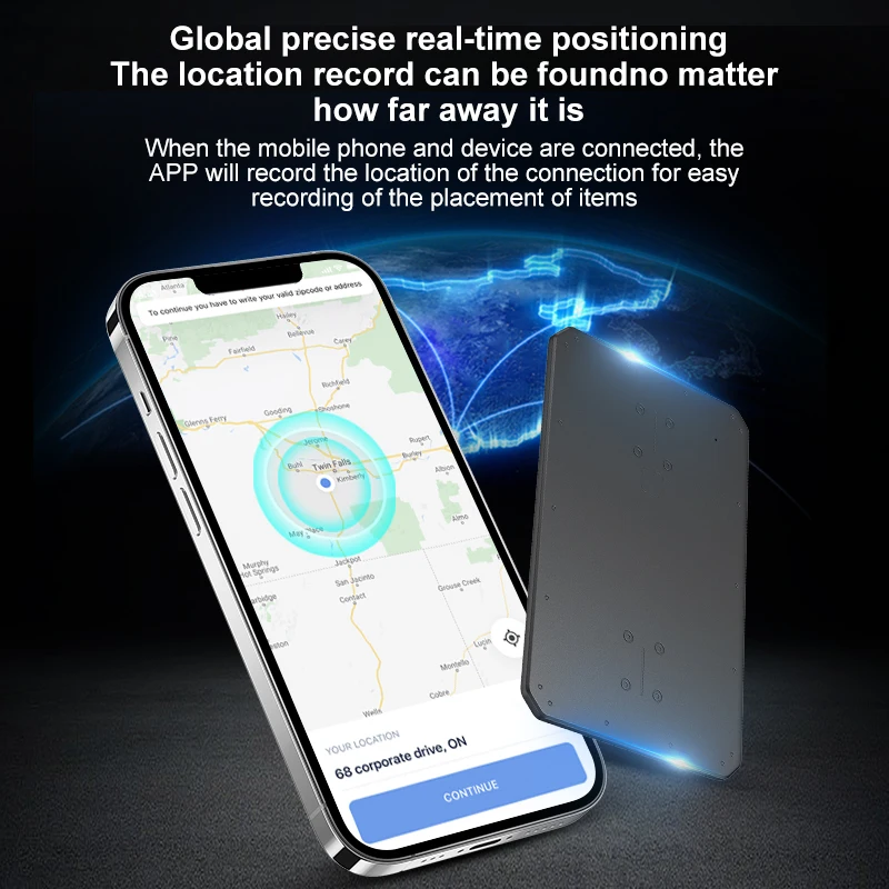 FindMy wallet card anti-loss device Battery replacement locator is compatible with Apple AirTag Finder