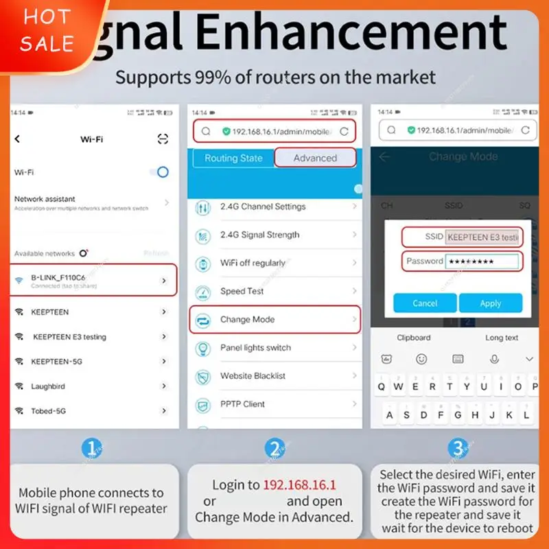Repetidor WIFI Solar para exteriores, extensor de rango Wi-Fi resistente a la intemperie, amplificador de señal de Internet inalámbrico de 2,4 Ghz, batería de 20000Mah A62X