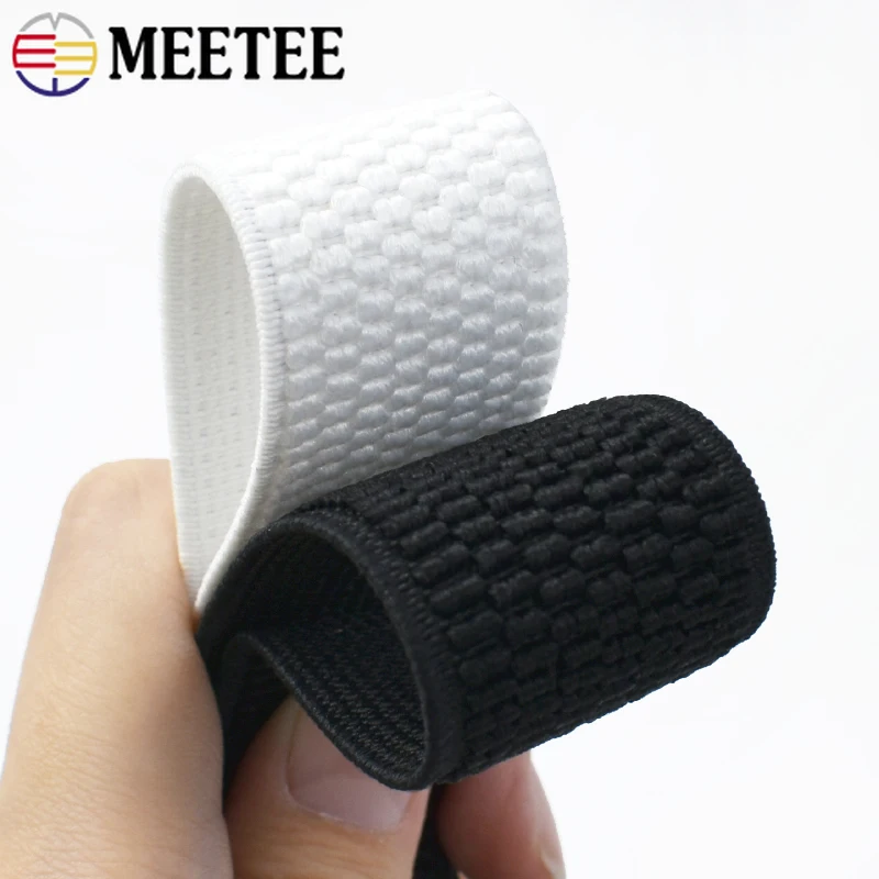 1/2M Meetee 25-100mm Elastic Band Elasticity Waistband Belt Webbing Stretch Strap Garment Skirt Rubber Tape Sewing Accessories