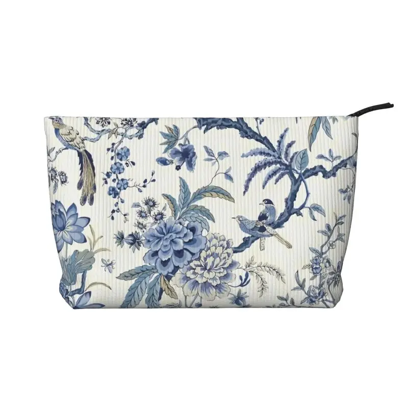 

Шинуазри синий и белый уличный синий птицы цветы дорожная косметичка женская повседневная косметичка для хранения косметики косметички