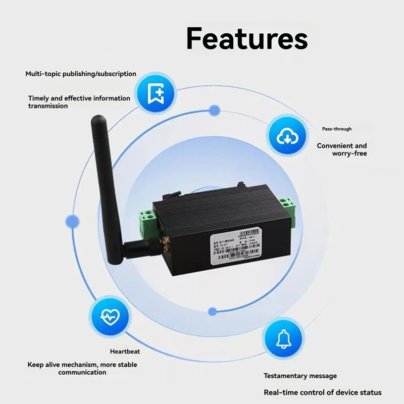 Servidor serial modbus wifi rs485 para tipo trilho wi-fi módulo rtu de comunicação de rede sem fio gateway mqtt