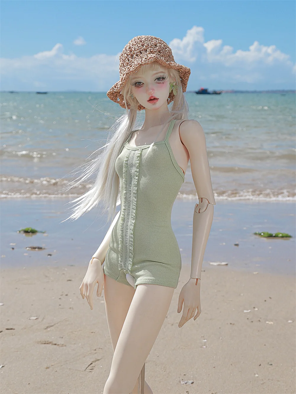 1/4 1/3 масштаб BJG Dolls Clothes Holiday Beach Style Camisole Tight Jumpsuit Swimsuit Model