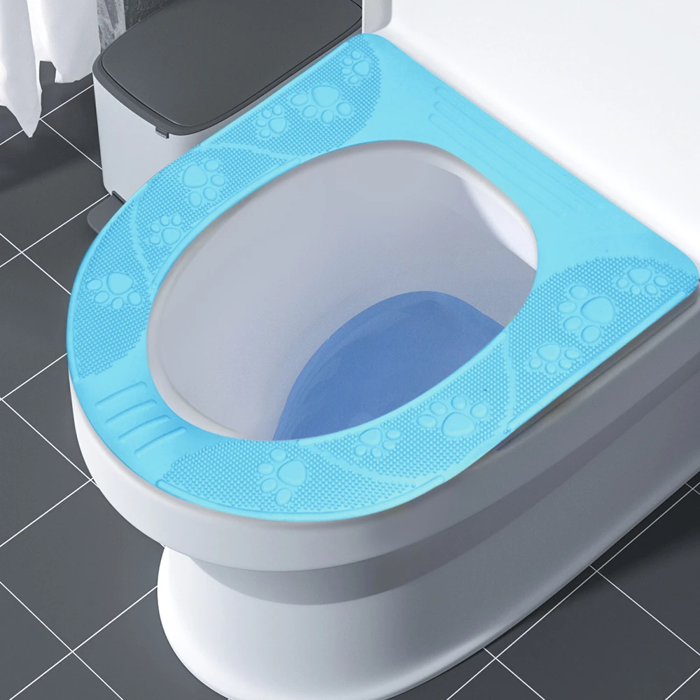 

Foldable Silicone Toilet Mat for Kids, Non-Slip, Waterproof, Easily Removed, Wash-Free, Portable Potty Seat, Travel, Household