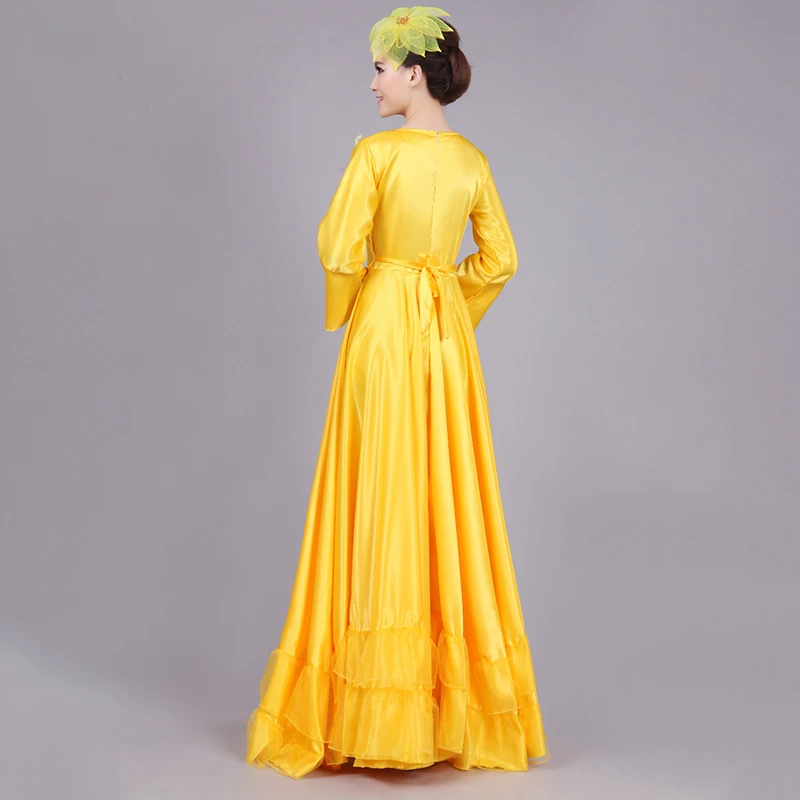 360/540/720 Graden Spanje Flamenco Dans Jurk Vrouwen Opening Dans Ballroom Grote Schommel Rok Stadium Koor Prestaties kostuum