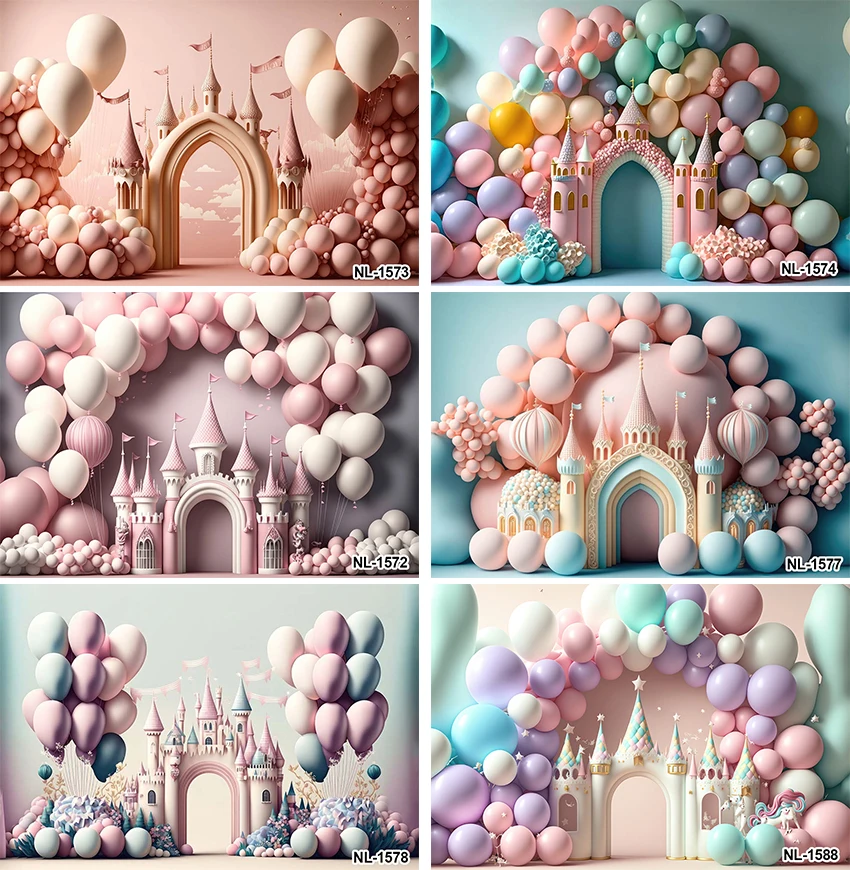 

Castle Princess Backdrops Kids Baby Photography Props Child Photocall Props Birthday Cake Smash Castle Unicorn Background